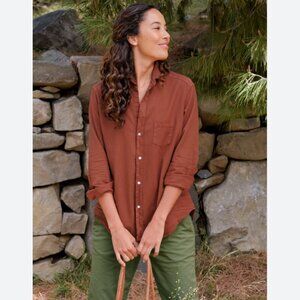 Frank & Eileen Eileen Button-Up Shirt Famous Denim Size: S Rust